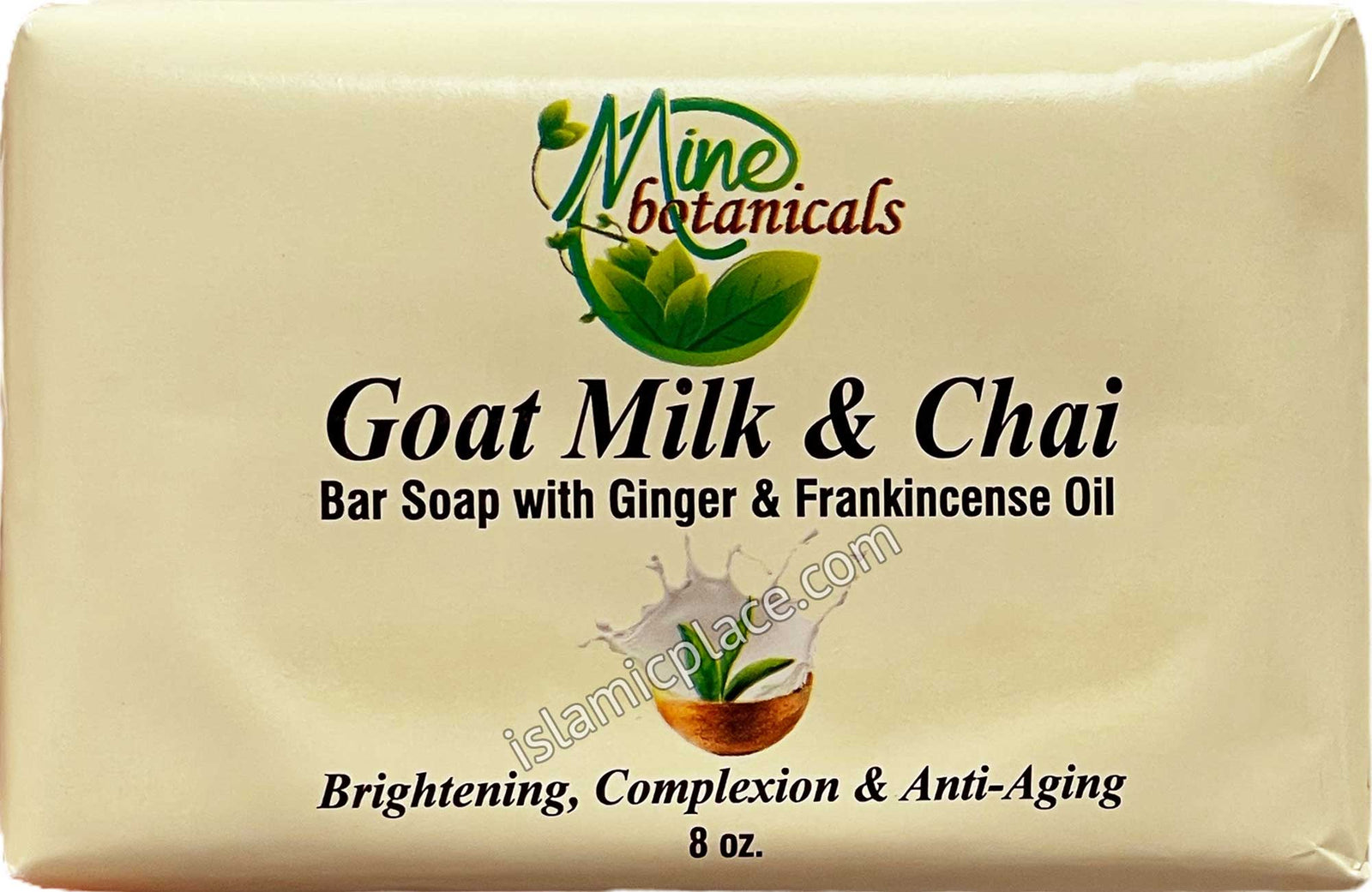 Goat Milk & Chai Bar Soap with Ginger & Frankincense Oil - 8 oz bar by Mine Botanicals