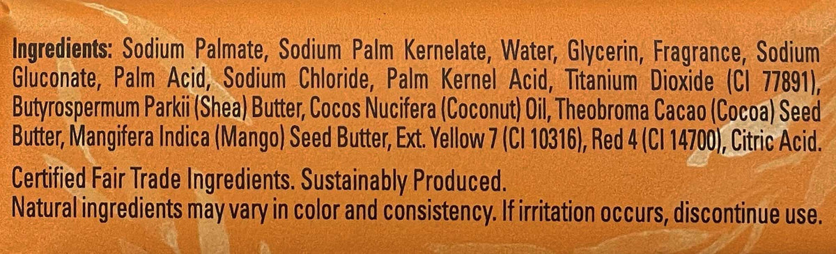 Mango Butter Bar Soap with Cocoa, Mango & Shea Butter - 8 oz bar by Mine Botanicals