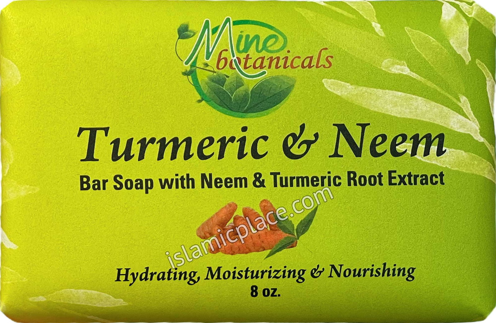 Turmeric & Neem Bar Soap with Neem & Turmeric Root Extract - 8 oz bar by Mine Botanicals