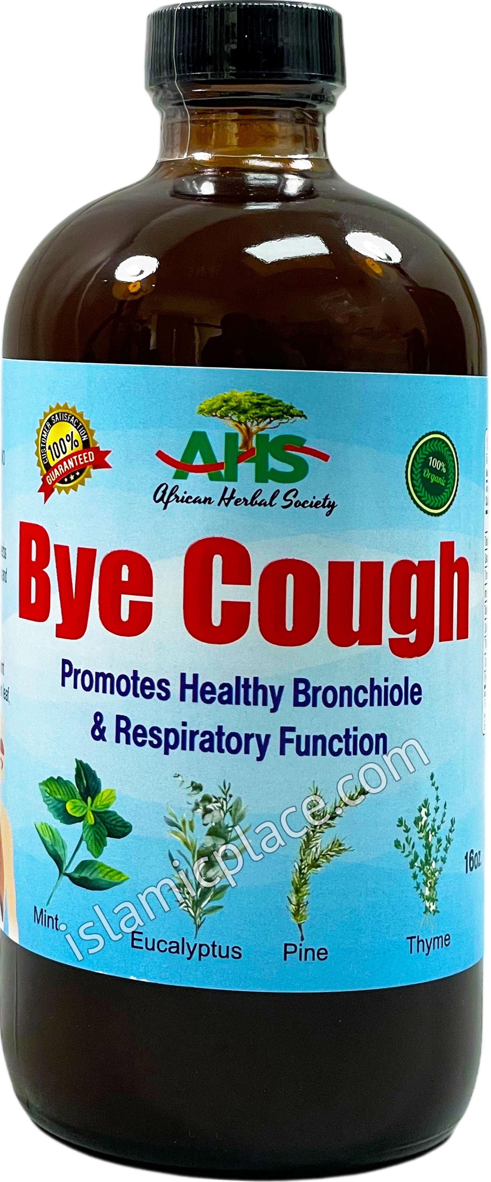 Bye Cough - Promotes Healthy Bronchiole & Respiratory Function with Mint, Eucalyptus, Pine, Thyme 16 oz