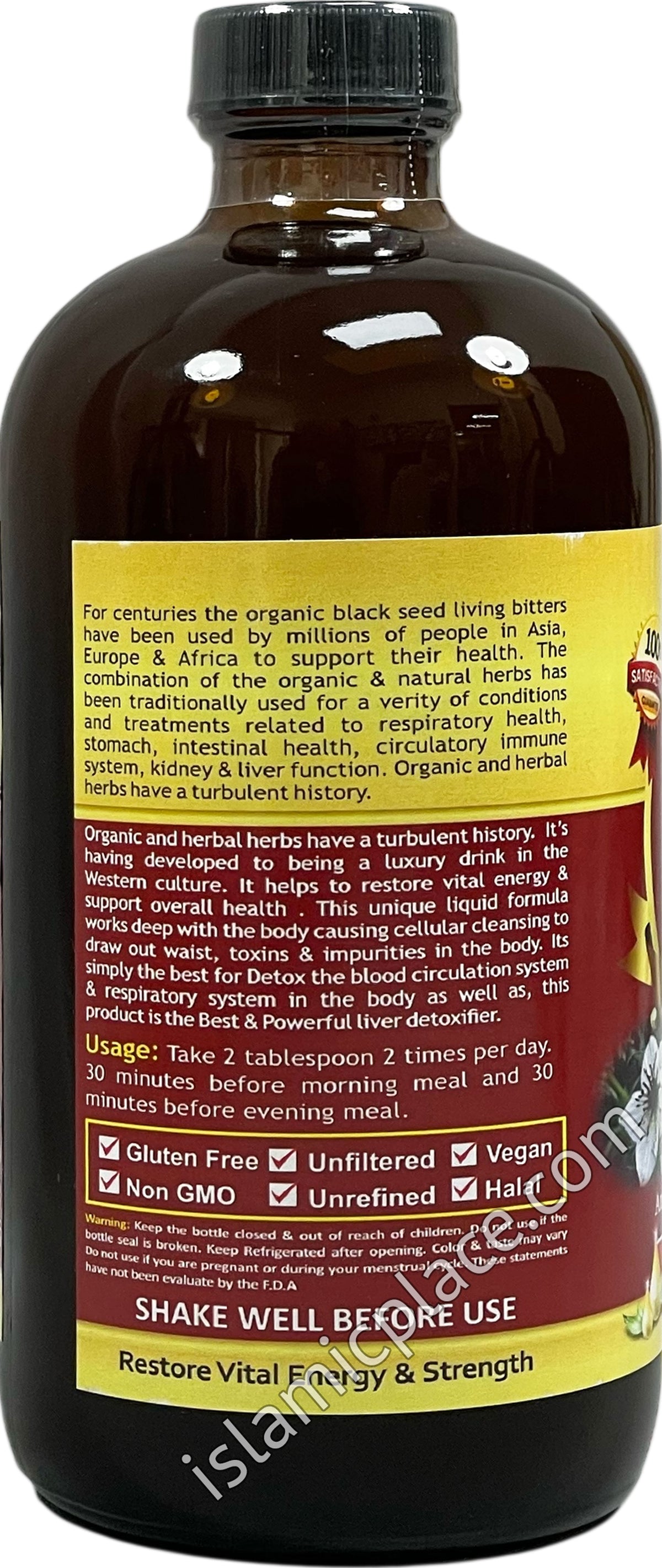 Organic Black Seed Living Bitters 16 oz