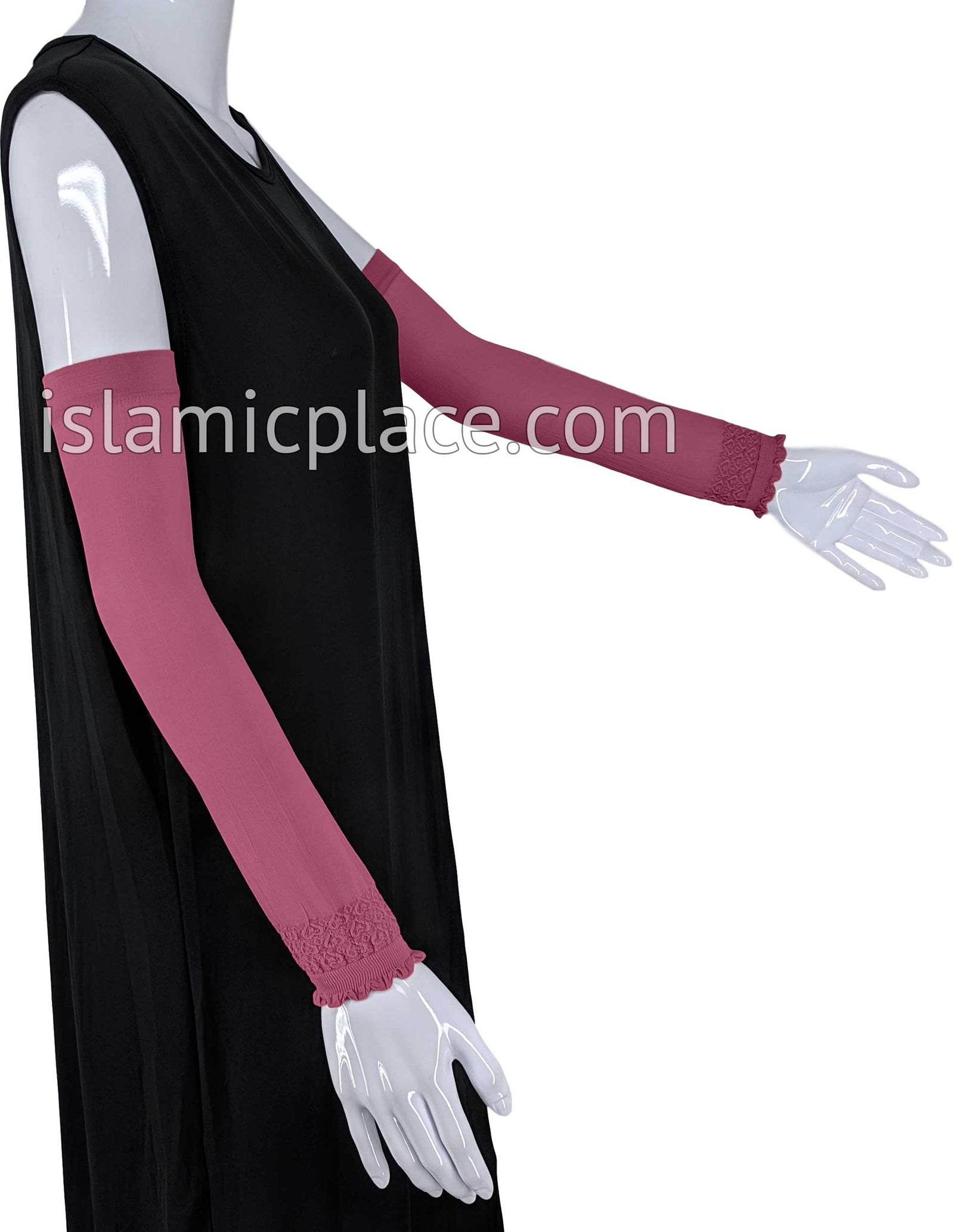 Clay Pink - Plain Wrist to Elbow Stretch Sleeve