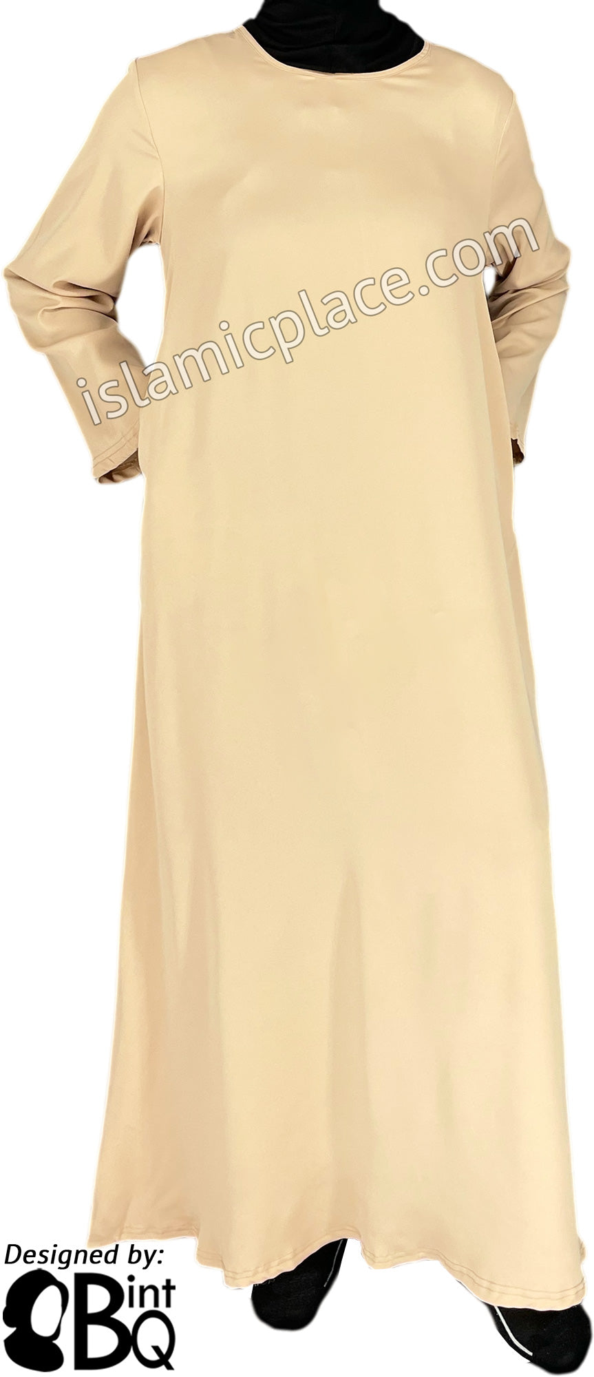 Beige - Basics Plain Abaya by BintQ