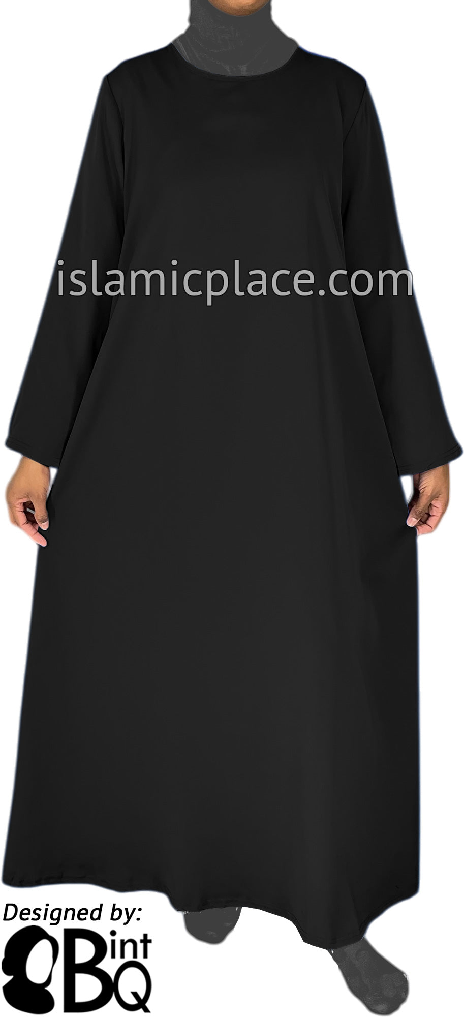 Black - Basics Plain Abaya by BintQ Black - Basics Plain Abaya by BintQ