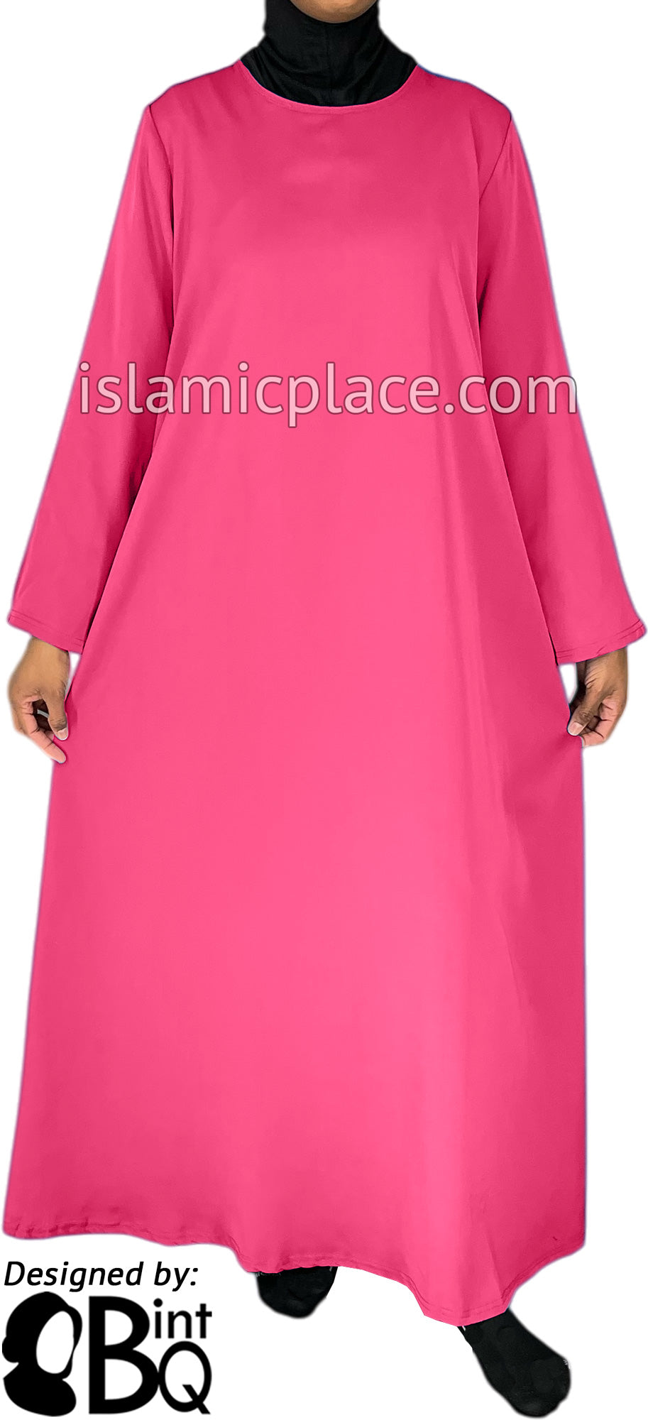 Flamingo Pink - Basics Plain Abaya by BintQ