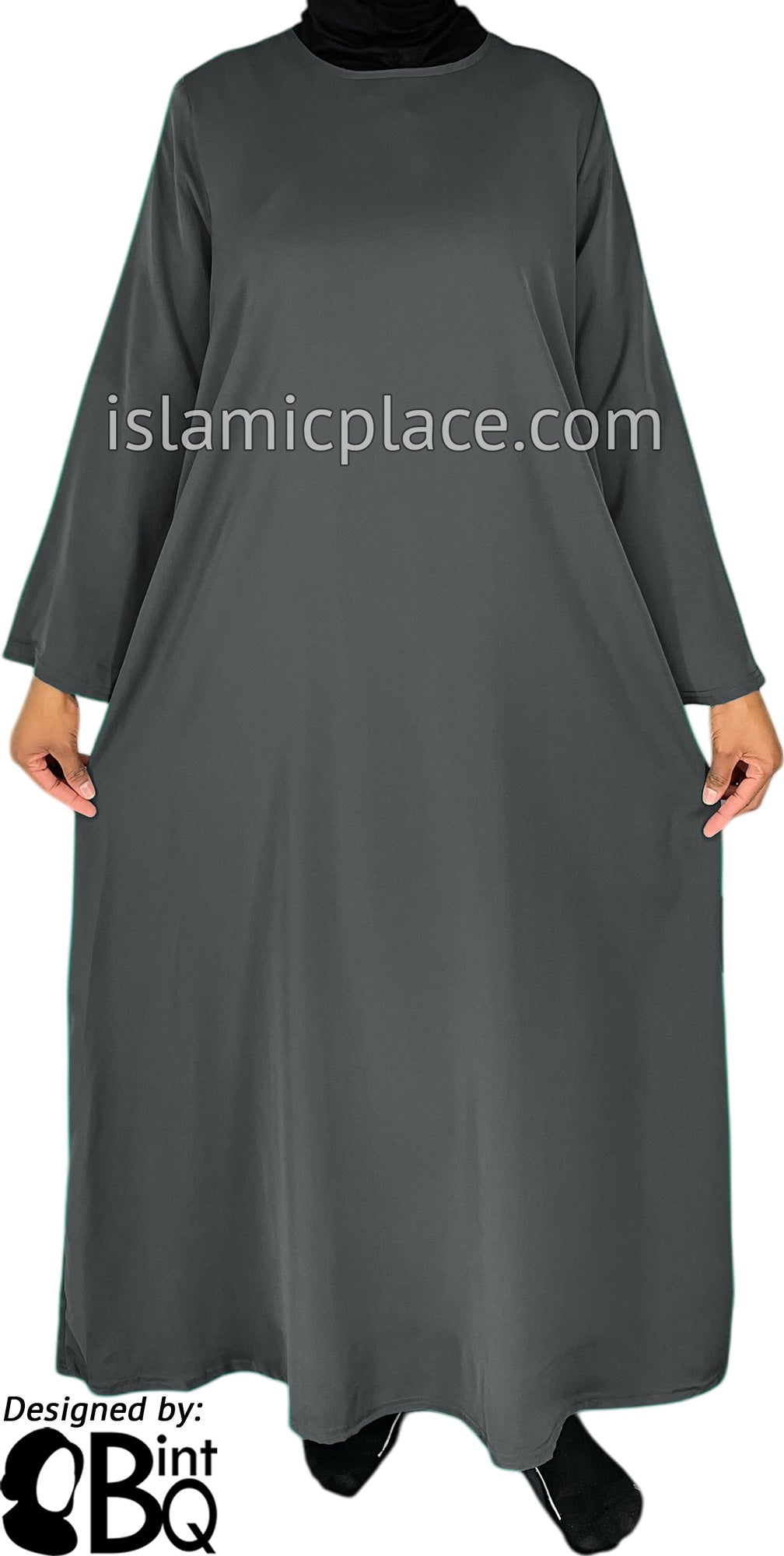 Graphite - Basics Plain Abaya by BintQ