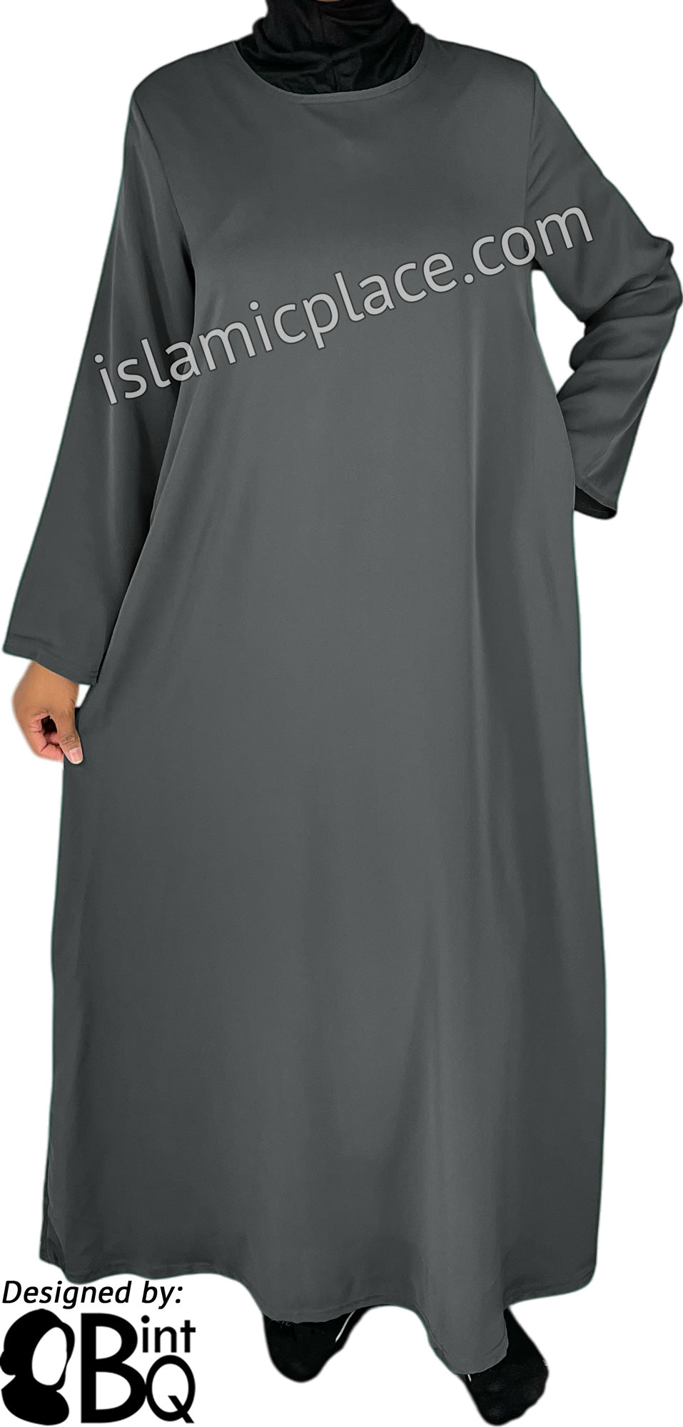Graphite - Basics Plain Abaya by BintQ