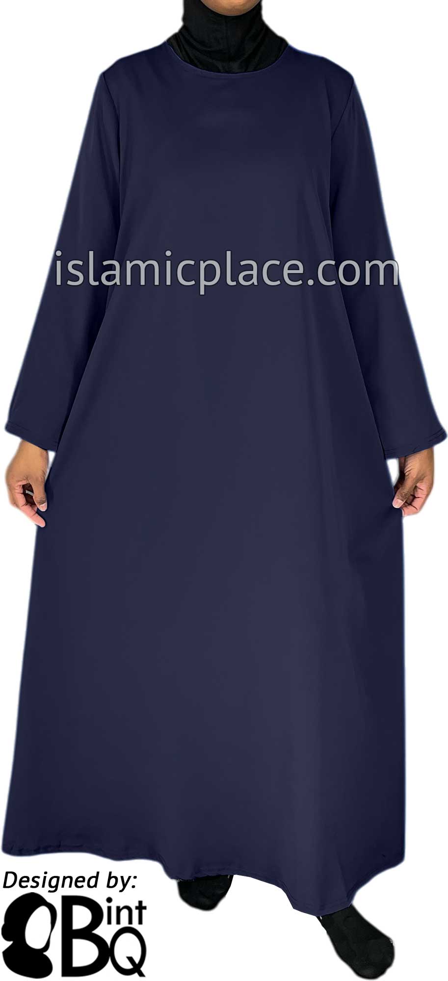 Navy - Basics Plain Abaya by BintQ