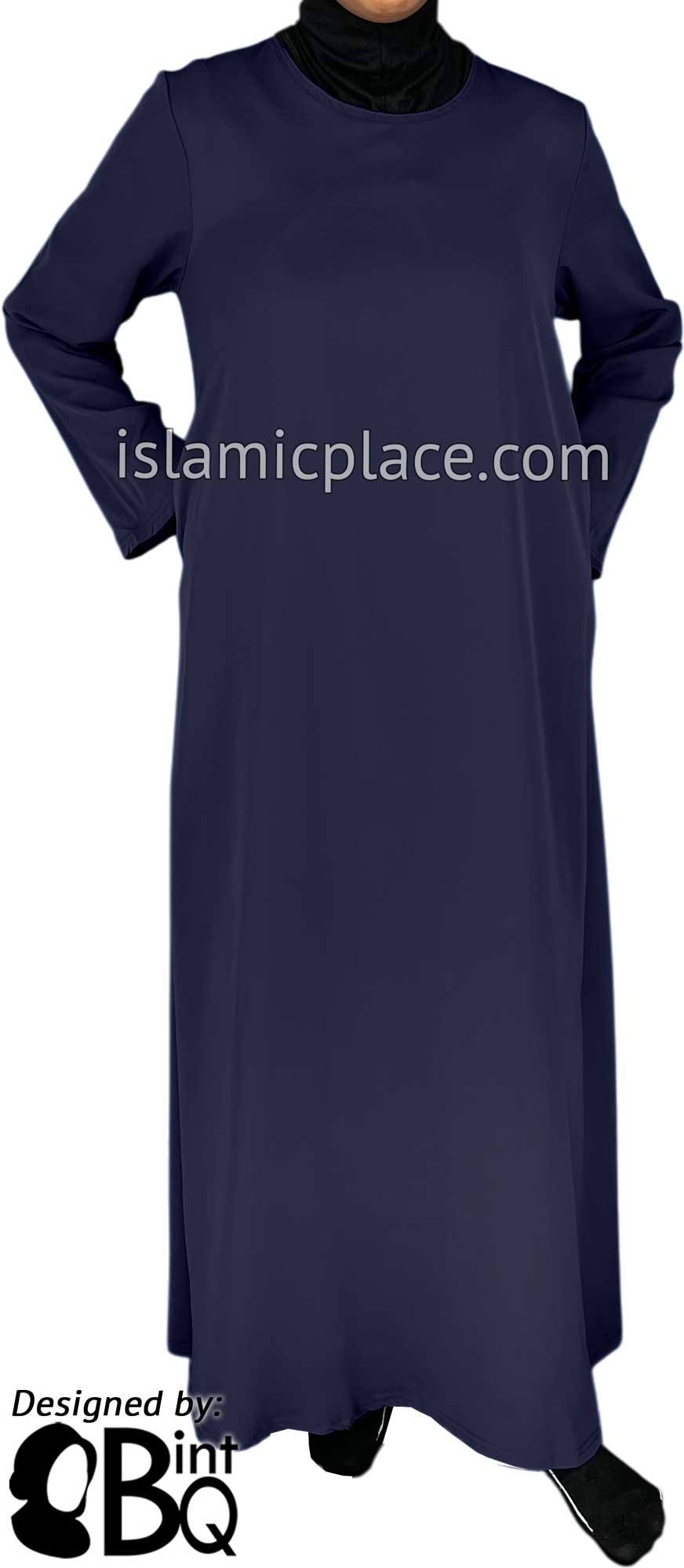 Navy - Basics Plain Abaya by BintQ