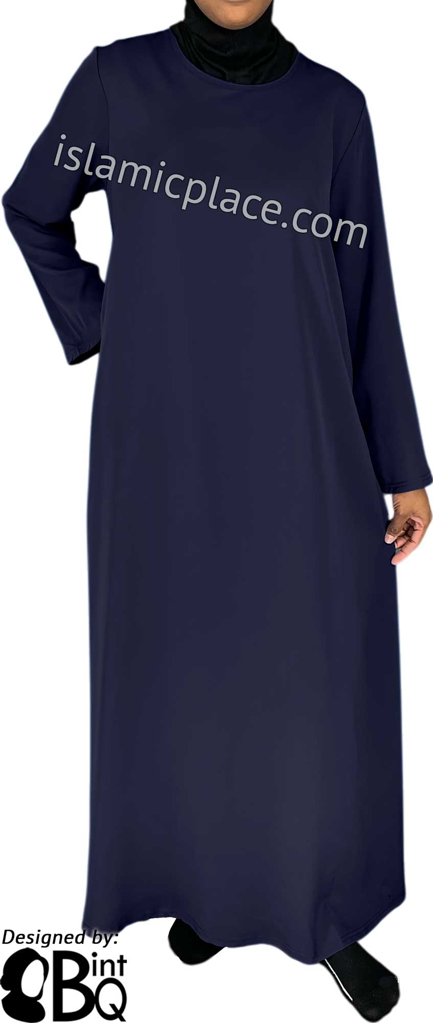 Navy - Basics Plain Abaya by BintQ
