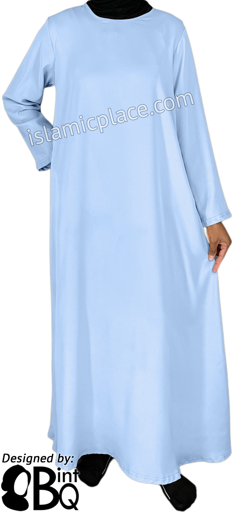 Sky Blue - Basics Plain Abaya by BintQ - The Islamic Place Sky Blue - Basics Plain Abaya by BintQ - The Islamic Place