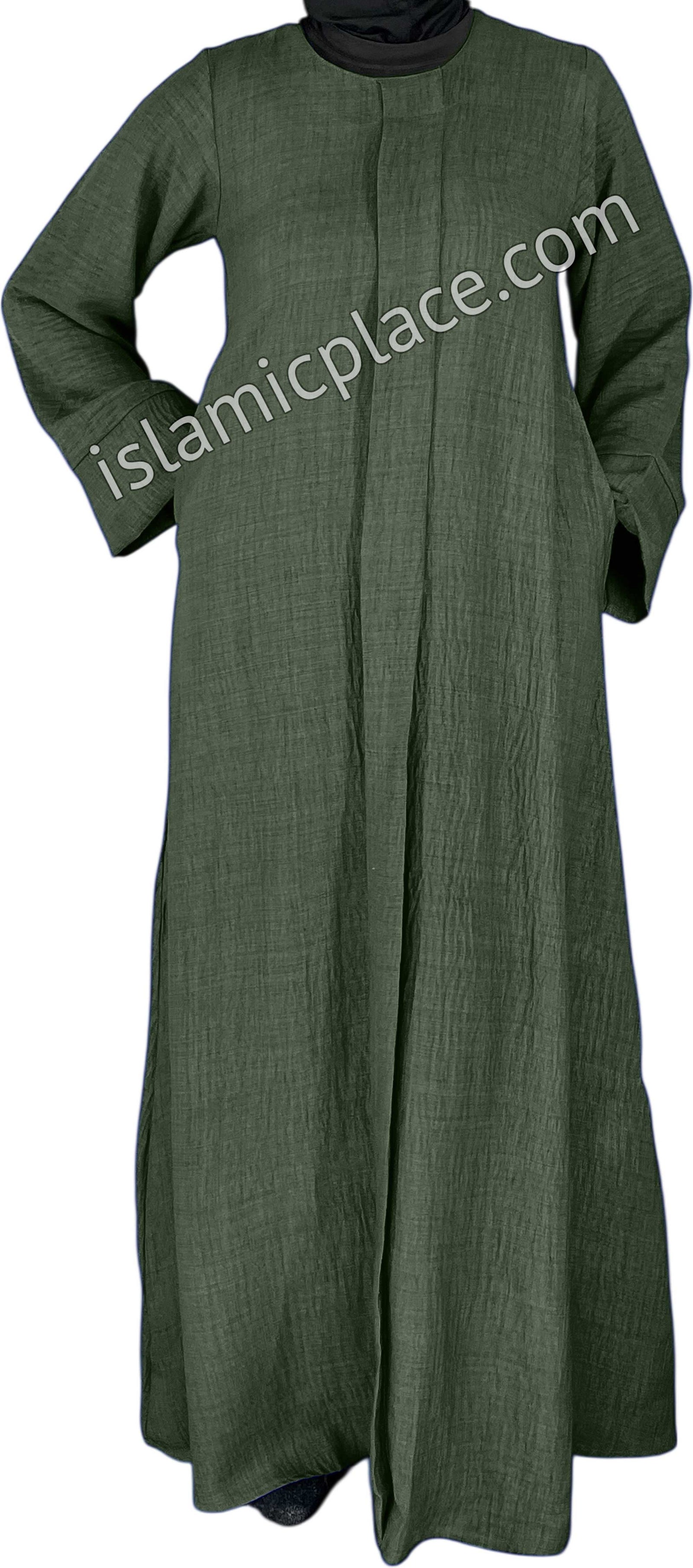Olive Green - Layla Style Flowy Abaya