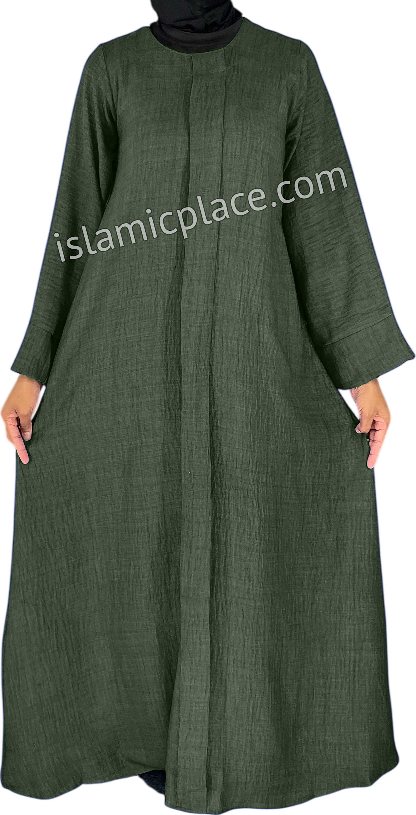 Olive Green - Layla Style Flowy Abaya
