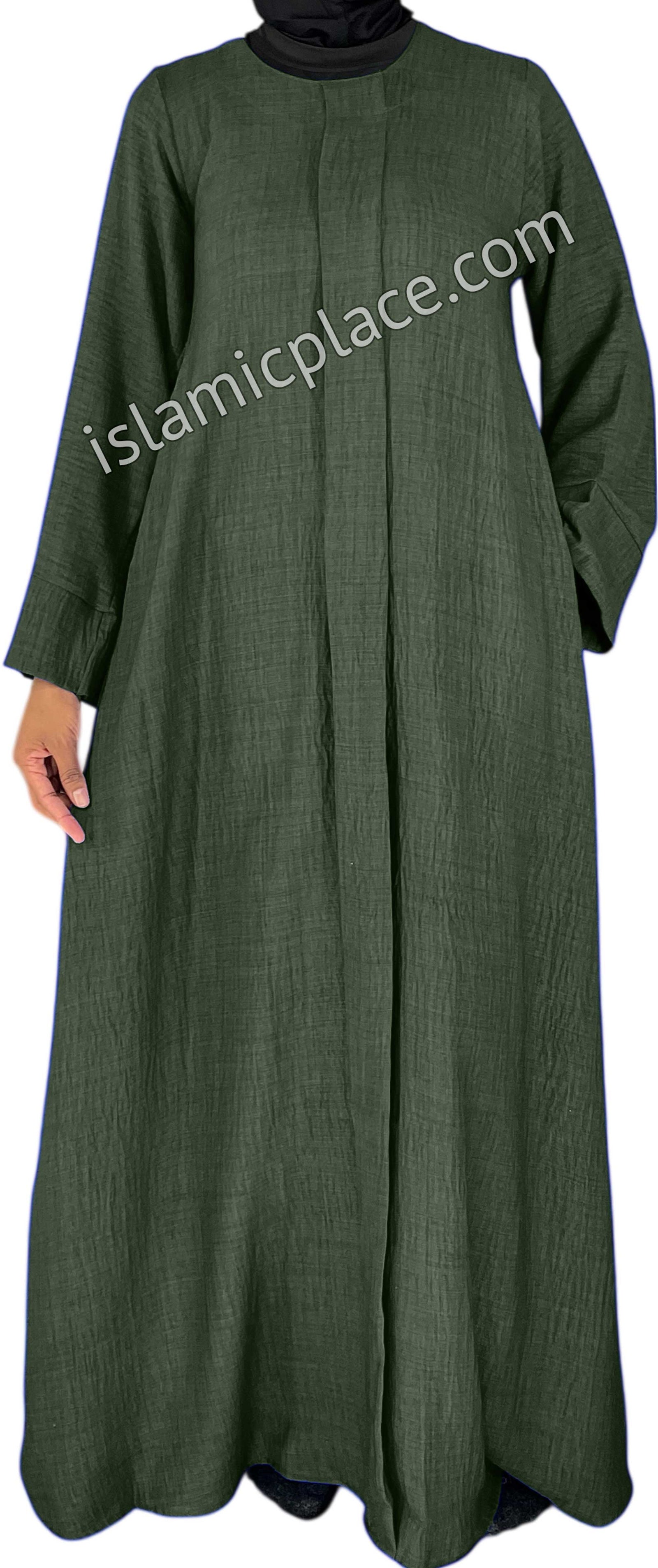 Olive Green - Layla Style Flowy Abaya
