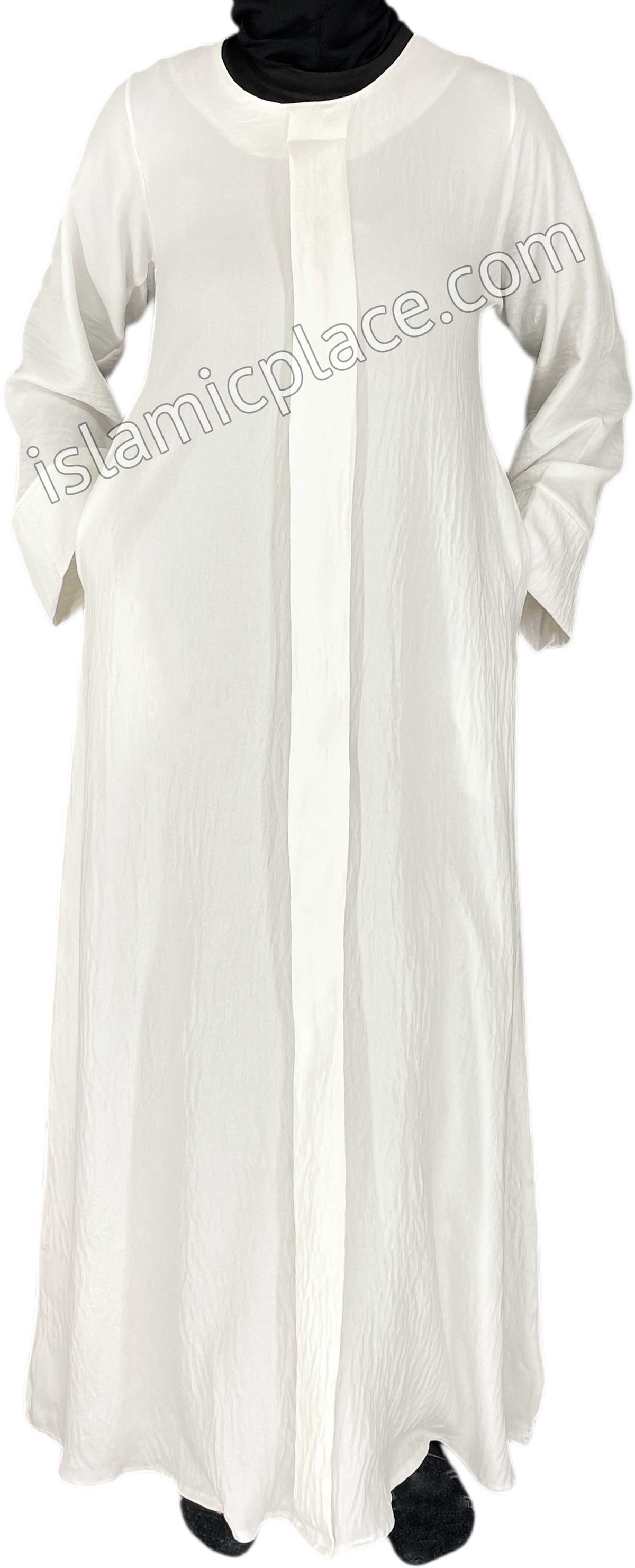 Pearl White - Layla Style Flowy Abaya