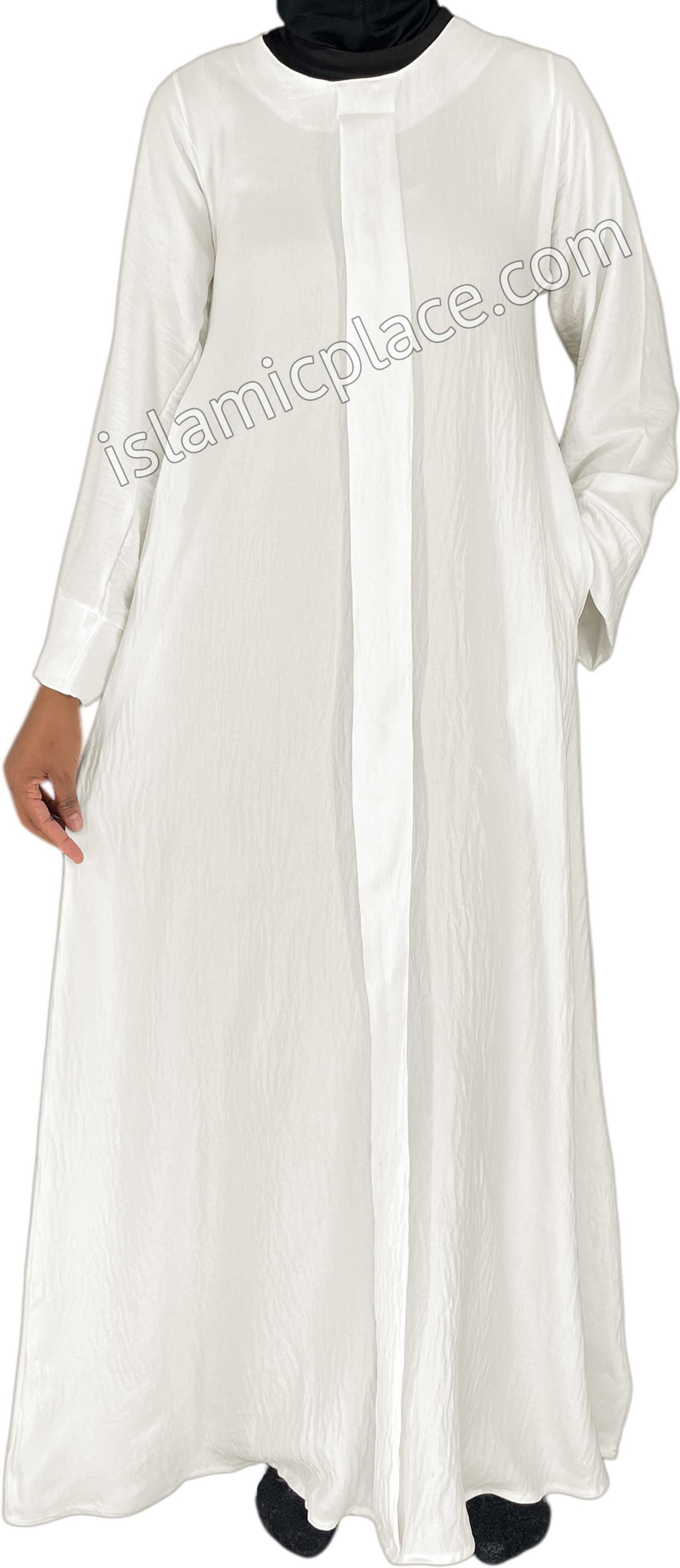 Pearl White - Layla Style Flowy Abaya