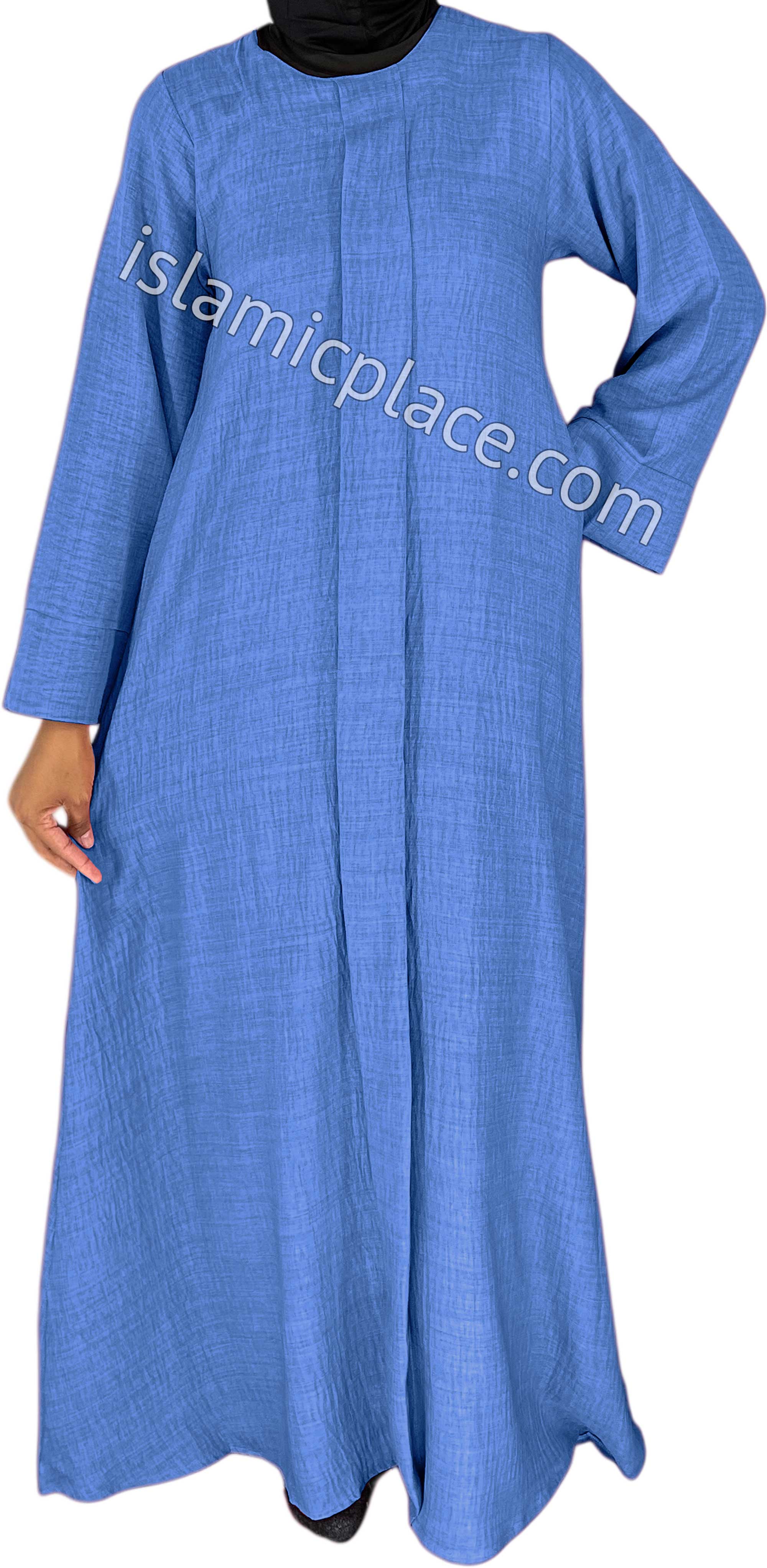 Steel Blue - Layla Style Flowy Abaya Steel Blue - Layla Style Flowy Abaya