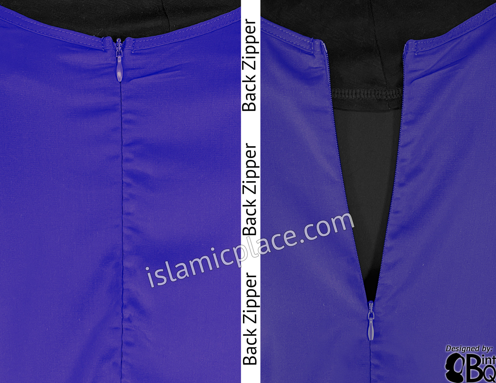 Cobalt - Girl's Basics Plain Abaya by BintQ