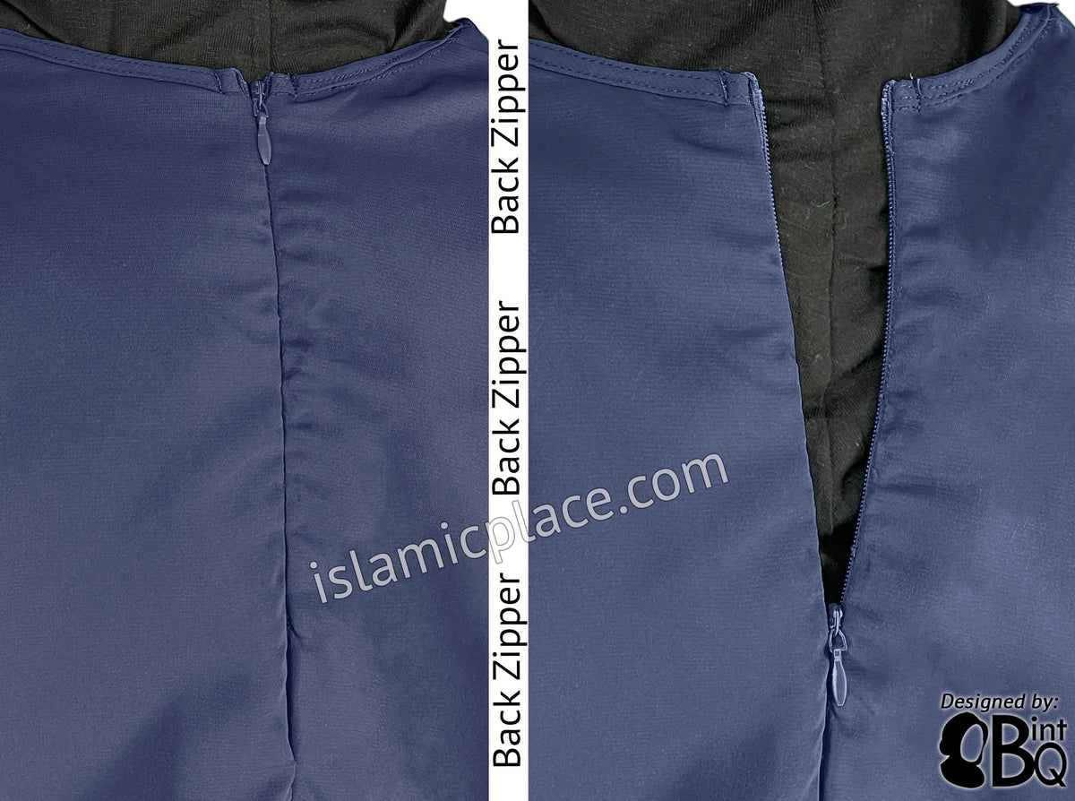 Denim Blue - Girl's Basics Plain Abaya by BintQ