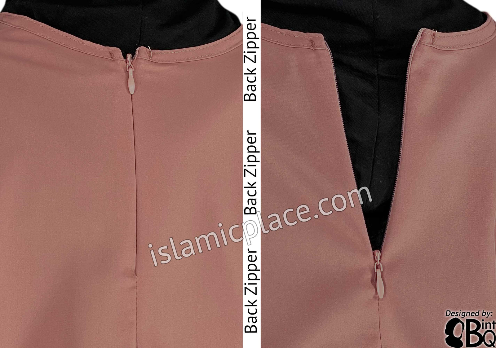 Dusty Rose - Girl's Basics Plain Abaya by BintQ