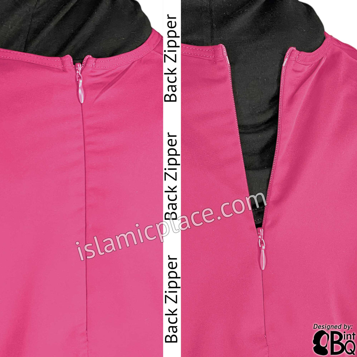 Flamingo Pink - Girl's Basics Plain Abaya by BintQ