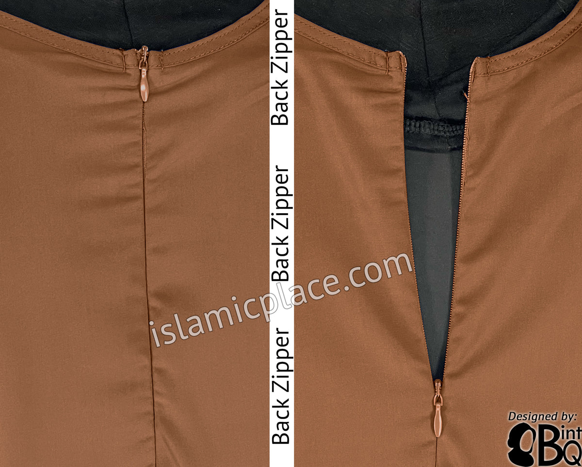 Hazelnut - Girl's Basics Plain Abaya by BintQ