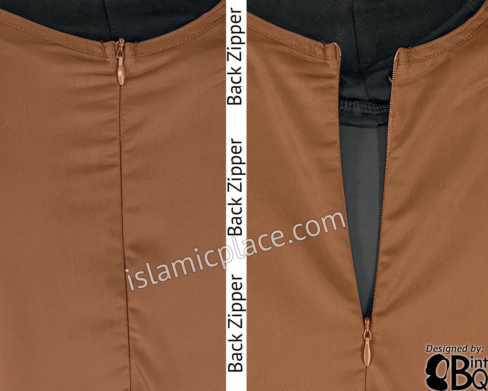 Hazelnut - Girl's Basics Plain Abaya by BintQ