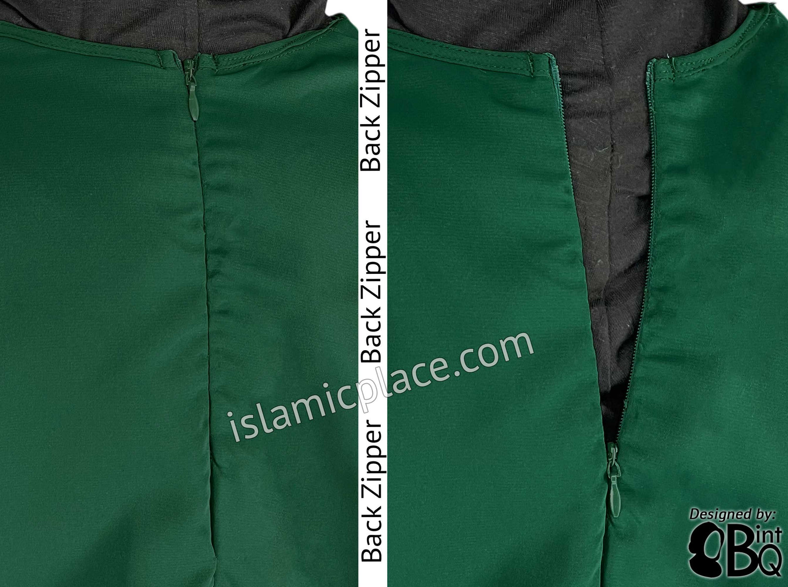 Hunter Green - Girl's Basics Plain Abaya by BintQ