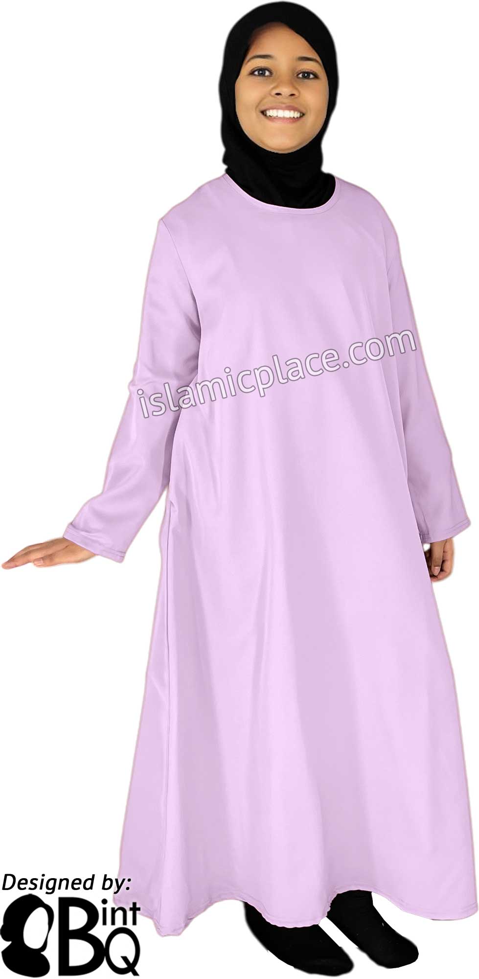 Lilac - Girl's Basics Plain Abaya by BintQ