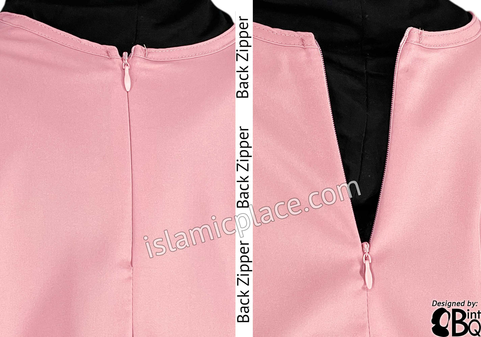Pink - Girl's Basics Plain Abaya by BintQ