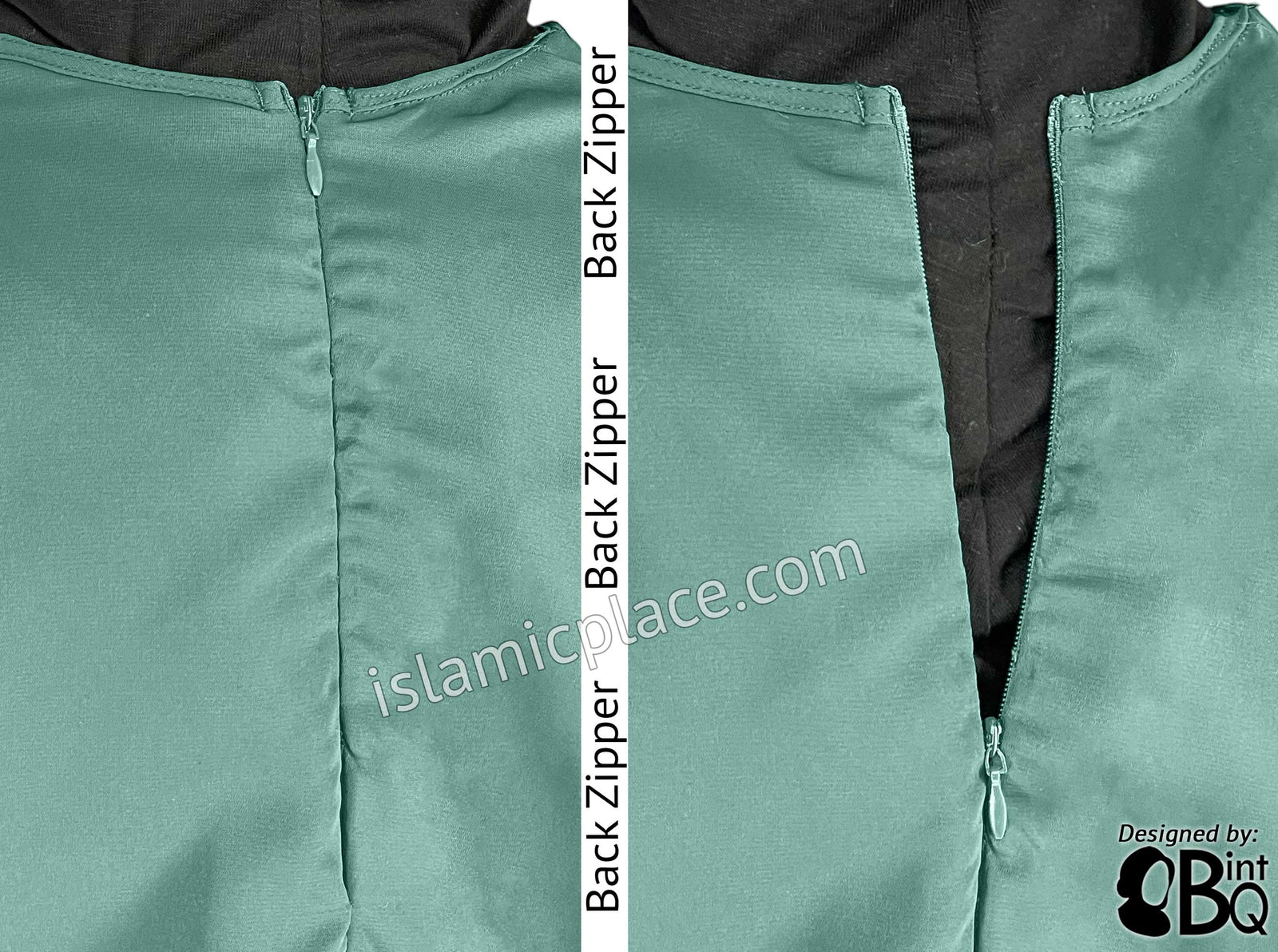Seafoam Green - Girl's Basics Plain Abaya by BintQ