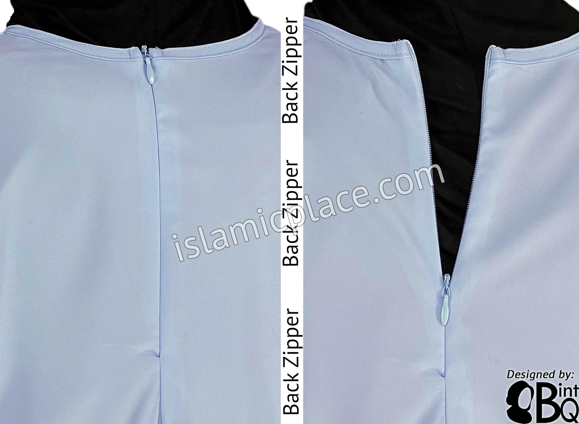 Sky Blue - Girl's Basics Plain Abaya by BintQ
