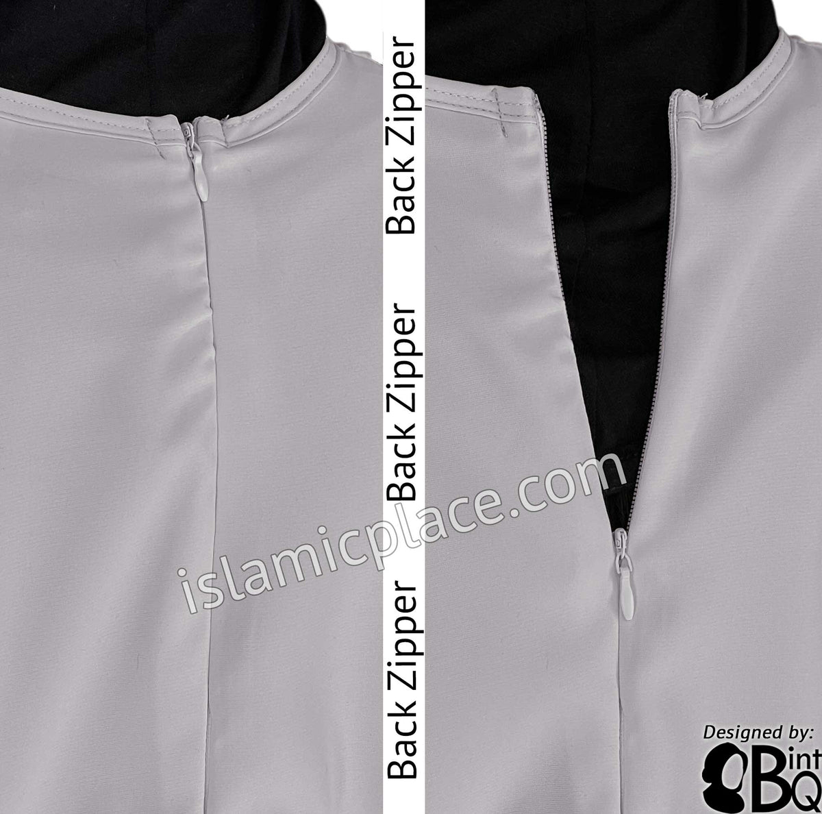 Slate Gray - Girl's Basics Plain Abaya by BintQ