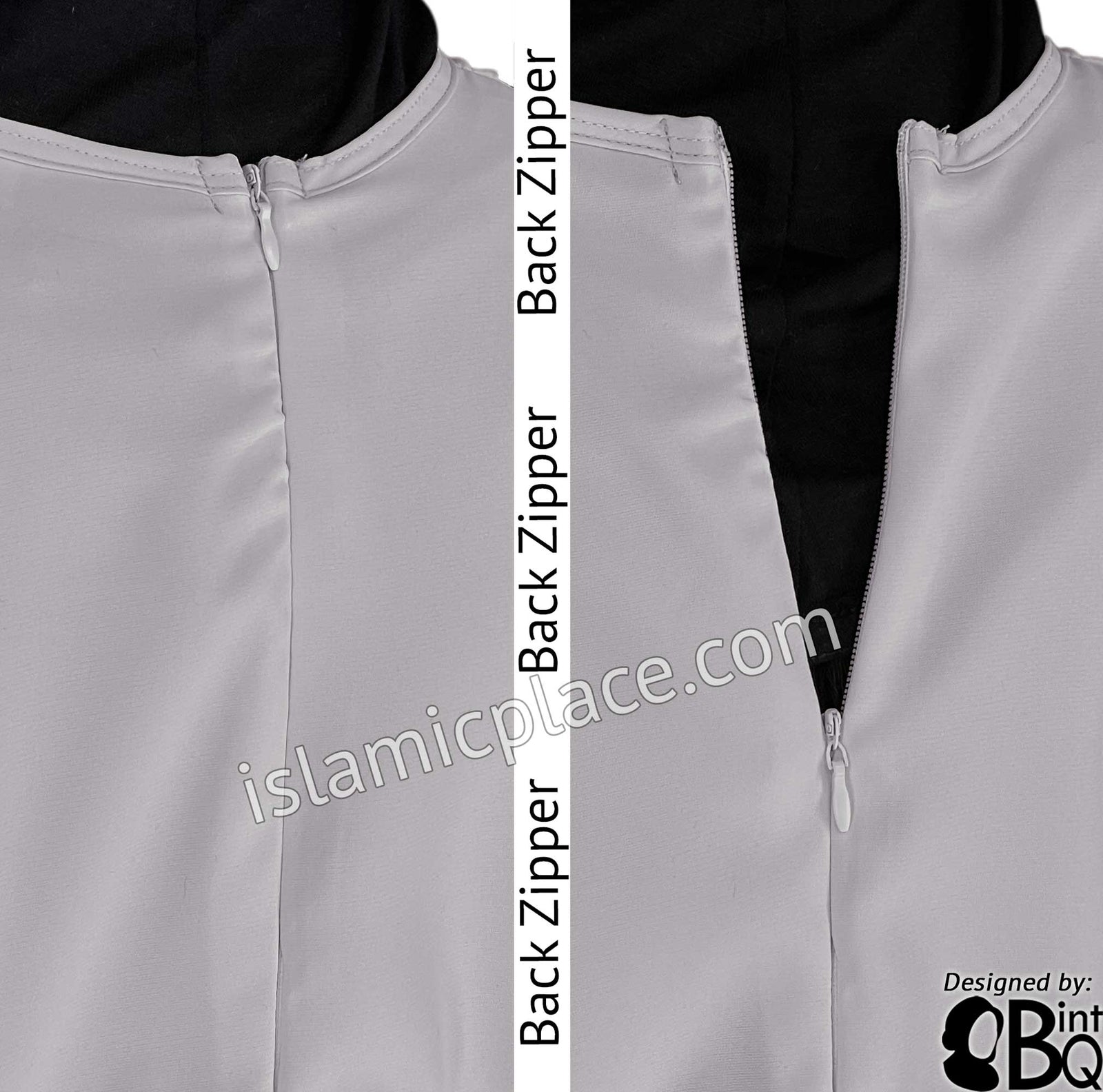 Slate Gray - Girl's Basics Plain Abaya by BintQ