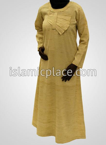 Honey Tweed Abaya with Applique - BQ127