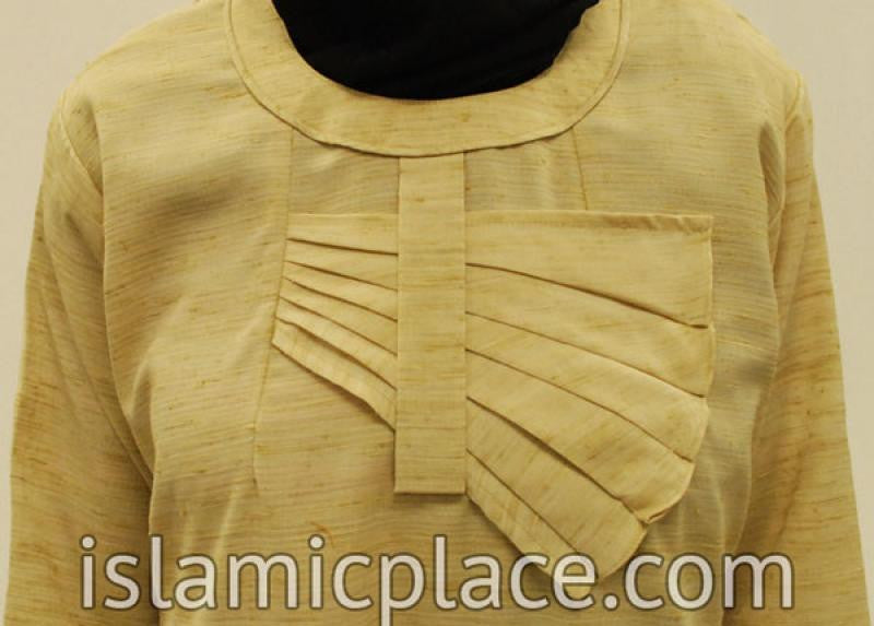 Close up Honey Tweed Abaya with Applique - BQ127