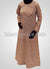 Tea Pink Tweed Abaya with Applique - BQ127
