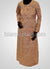 Muted Rust Tweed Abaya with Applique - BQ127
