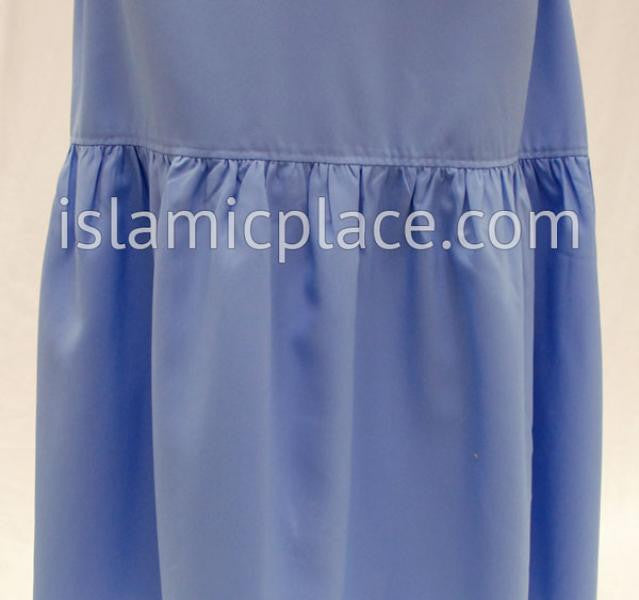 Close up Blue Jay Mini Pleats Abaya - BQS3