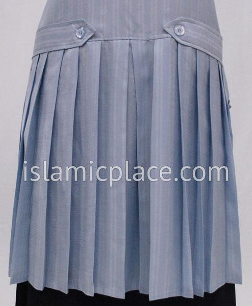 Close up Pleated Sky Blue Striped Kameez - BQ128