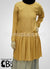 Pleated Muted Gold Striped Kameez - BQ128