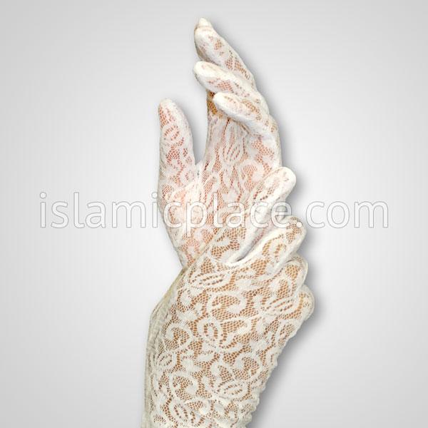 White Lace Gloves