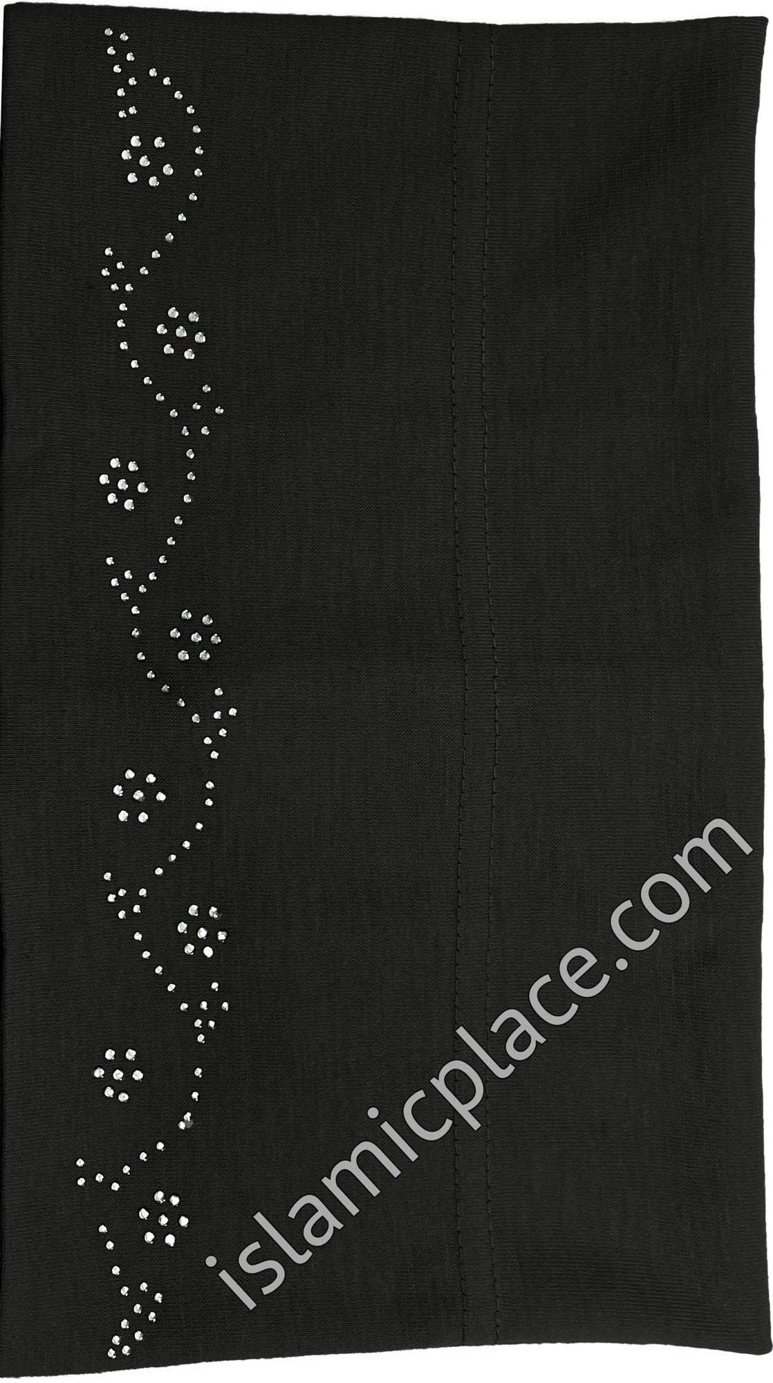 Black - Underscarf with SILVER Rhinestones