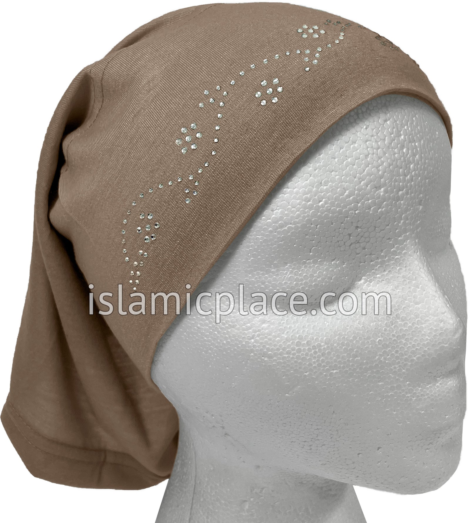 Taupe - Underscarf with Rhinestone