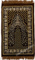 Brown Prayer Rug with Peacock Mihrab