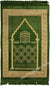 Green Prayer Rug with Kaba and Egyptian Border