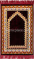 Burgundy, Rust, and White Prayer Rug with Scallop Mihrab