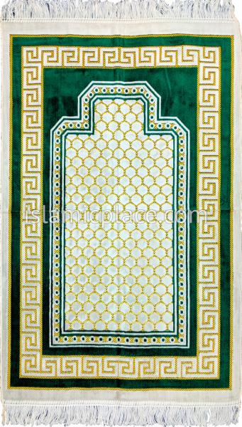 Green Outline Prayer Rug