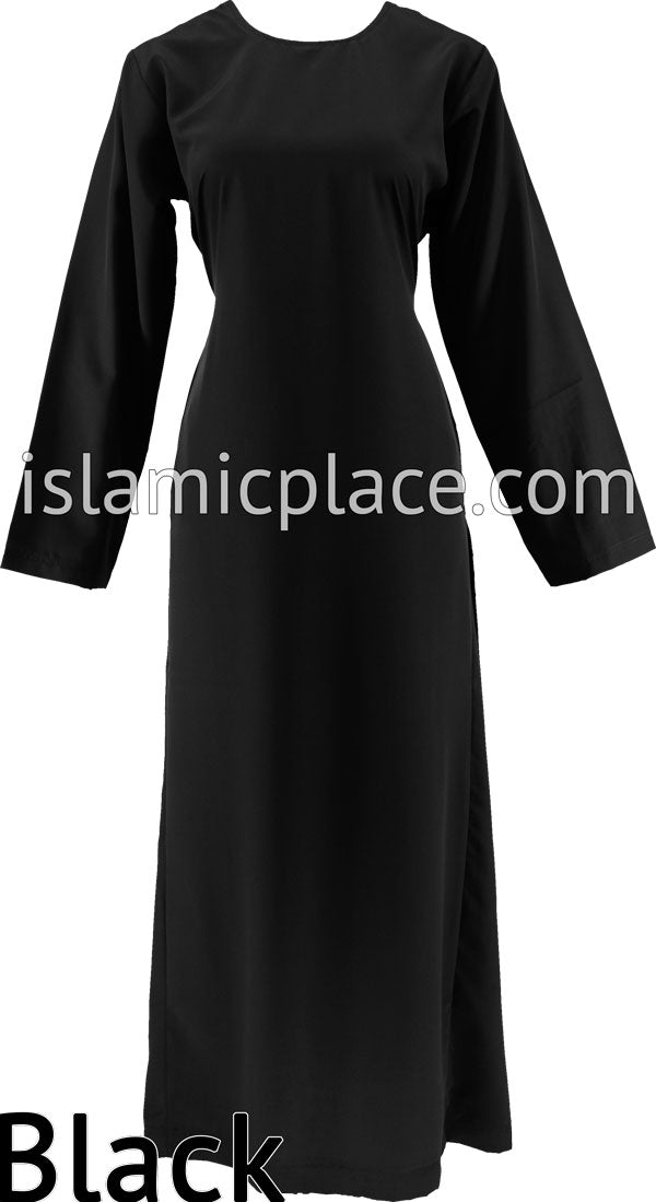 Black - Girl's Basics Plain Abaya by BintQ