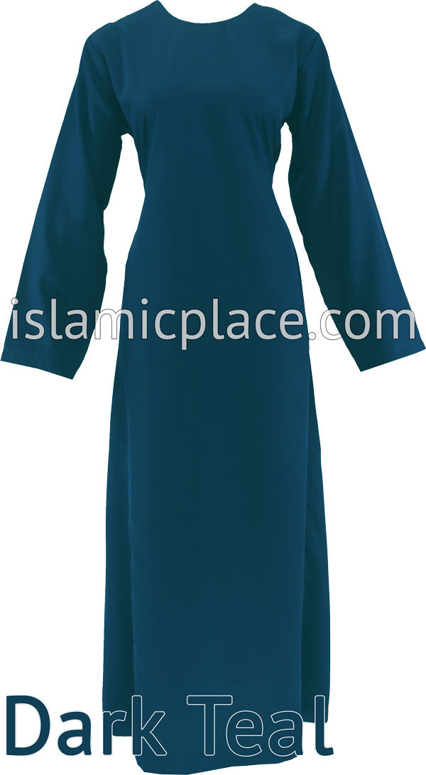 Dark Teal - Girl&#39;s Basics Plain Abaya by BintQ